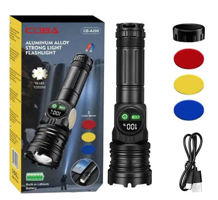 Lanterna portabila CB A280 cu zoom LCD in 4 culori si magnet